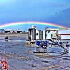 Rainbow at Miami International Airport