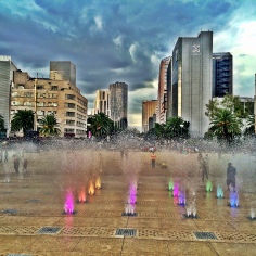 Fountain in front of Monumento de la Revolution, Mexico City