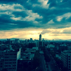 Sunset over Mexico City