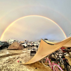 Rainbow over the Playa at Burning Man